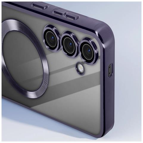 Cover Magsafe Per Samsung S23 Fe In Silicone Bordo Cromato - Foto 2