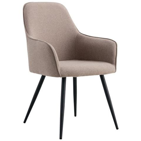 Set 2 Sedie Harbo - Beige - Tessuto - 65x57x87 Cm - Foto 1