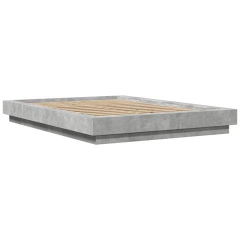 Giroletto Luci Led Grigio Cemento 140x190 Cm Legno Multistrato - Foto 1
