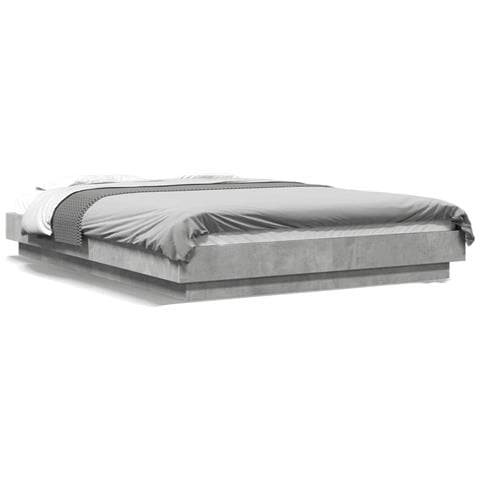 Giroletto Luci Led Grigio Cemento 140x190 Cm Legno Multistrato - Foto 8