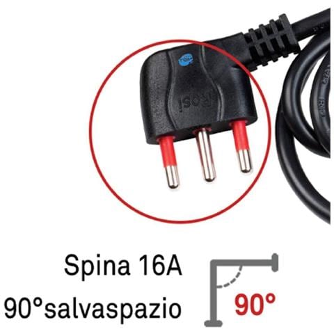 Ciabatta Multipresa 4 Posti Doppio Layout Schuko Eu Italiana Con Tasto - Foto 2