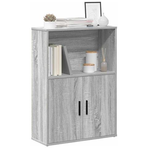 Libreria Grigio Sonoma 60x24x85 Cm In Legno Multistrato - Foto 1