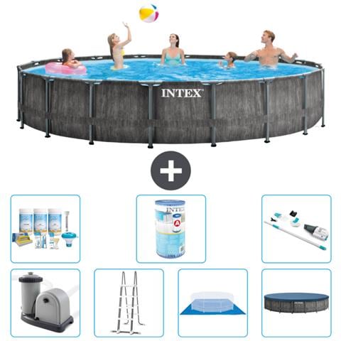 Piscina Fuori Terra - In Giro - 549x122 Cm - Grigio - Include Accessori Coordinati A2691 - Foto 1