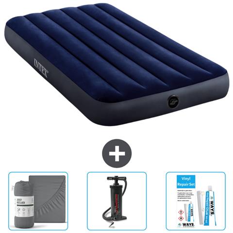 Set Materassino Gonfiabile - 191x99x25 Cm - Blu - Include Accessori Coordinati Cb11 - Foto 1