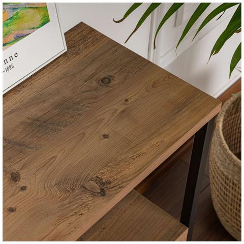 Solis Consolle Con Contenitore In Legno E Metallo Nero 120x77cm - Foto 2