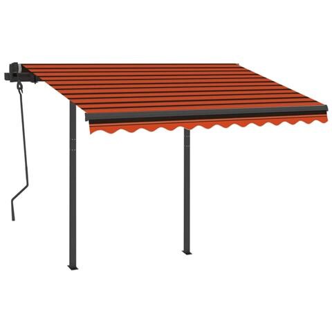 Lusso Casadino -  Tenda Da Sole Retrattile Automatica 3x2,5 M Arancio Marrone - Foto 2