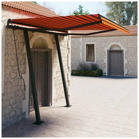 Lusso Casadino -  Tenda Da Sole Retrattile Automatica 3x2,5 M Arancio Marrone - Foto 8