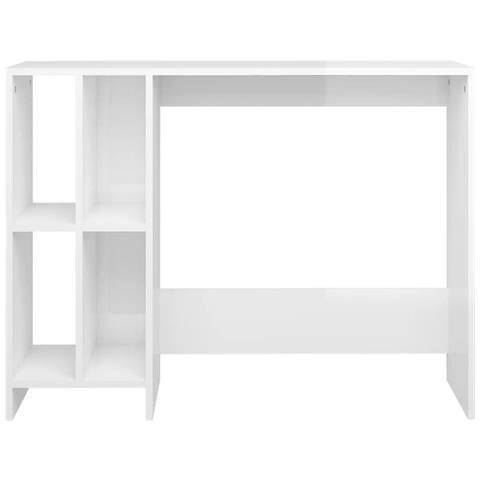 Lusso Casadino -  Scrivania Portatile Bianco Lucido 102,5x35x75 Cm Multistrato - Foto 2