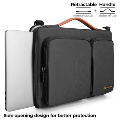 Custodia Per Laptop Da 15 Pollici, Borsa Per Laptop Impermeabile Per Notebook Black - Foto 5