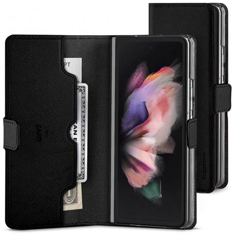 Custodia Per Galaxy Z Fold 4 Folio Magnetico Con Portabiglietti, Nero - Foto 1