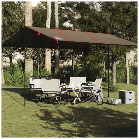 Telone da Campeggio Marrone 451x420 cm Impermeabile - Foto 1