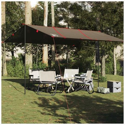 Telone da Campeggio Marrone 451x420 cm Impermeabile - Foto 2