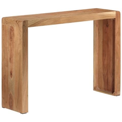 Tavolo Consolle 110x30x76 cm in Legno Massello di Acacia - Foto 9