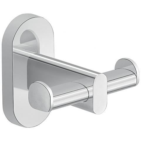 Appendiabiti Doppio Da Muro In Acciaio Inox E Cromall 5326 Serie Febo Cromato - Foto 1