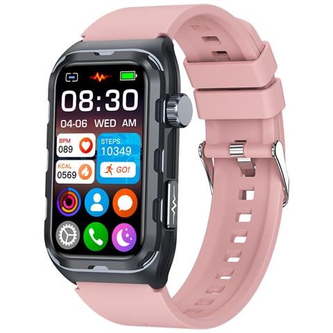 Smartwatch Per La Salute Con Monitoraggio Ecg, Pressione Sanguigna E Ossigeno Nel Sangue Pink - Foto 1