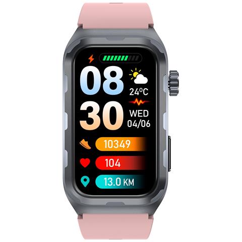 Smartwatch Per La Salute Con Monitoraggio Ecg, Pressione Sanguigna E Ossigeno Nel Sangue Pink - Foto 4