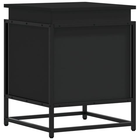 Contenitore con Coperchio Nero 40x40x51,5 cm in Truciolato - Foto 1