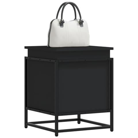 Contenitore con Coperchio Nero 40x40x51,5 cm in Truciolato - Foto 2
