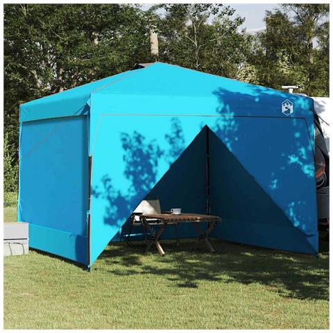 Tenda Aggiuntiva Pop-Up Blu 300 x 300 cm Tessuto - Foto 2