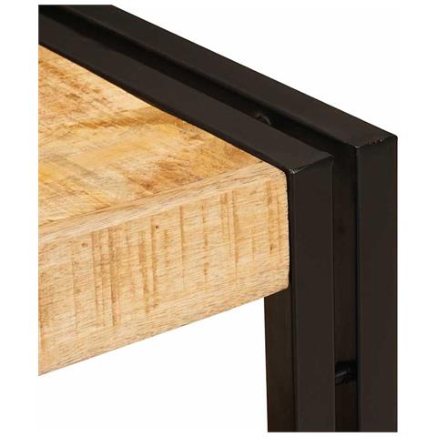 Mobile sottolavabo con cassetto Legno massello di mango e ferro - Foto 9