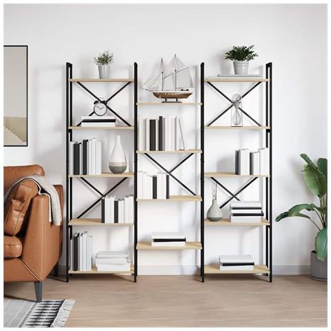 Libreria rovere sonoma 156 x 25 x 167.5 cm Legno multistrato - Foto 2