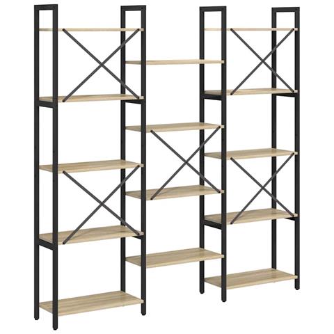 Libreria rovere sonoma 156 x 25 x 167.5 cm Legno multistrato - Foto 7