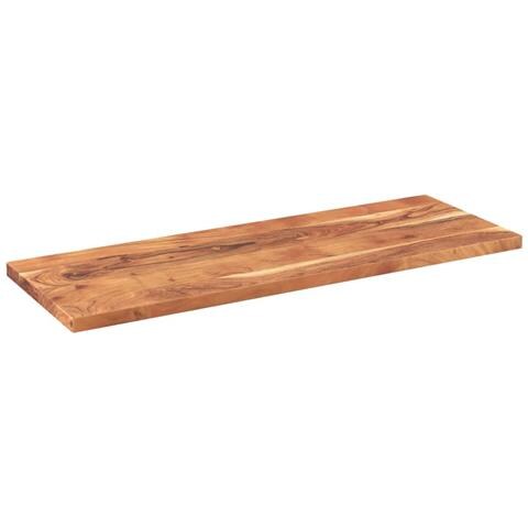 Piano Tavolo 140x50x3,8 cm Rettangolare Legno Massello Acacia - Foto 2