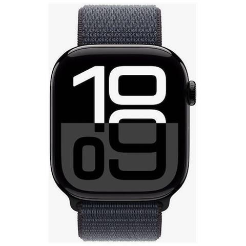 Watch Series 10 Impermeabile 50m Always-On Retina LTPO3 1,92" 64GB Bluetooth 5.3 Wi-Fi LTE GPS Cardiofrequenzimetro Sensori Avanzati 42mm Jet Black Aluminium con Cinturino Sport Loop Ink - Foto 1