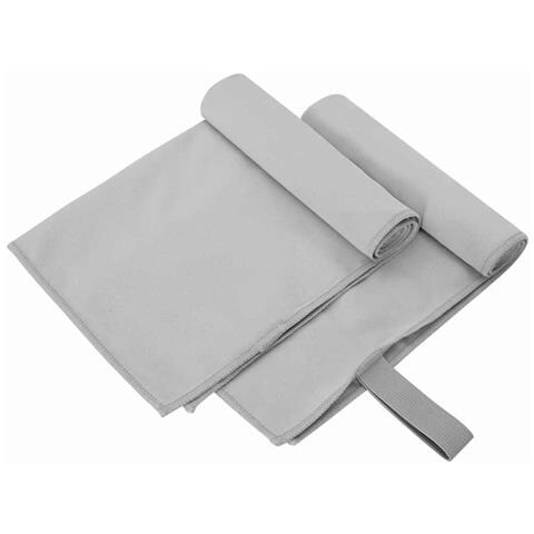 Asciugamani Sportivi 2 pcs Grigio 50 x 30 cm - Foto 1