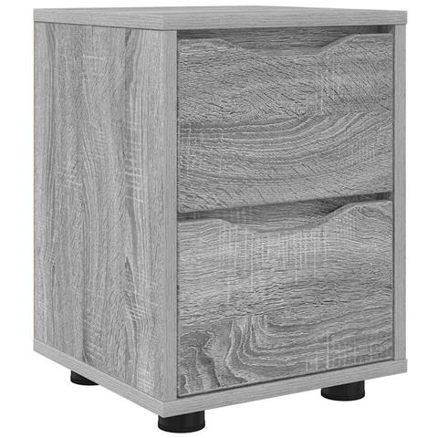 Comodino Grigio Sonoma 30,5 x 30 x 43 cm Legno multistrato - Foto 1