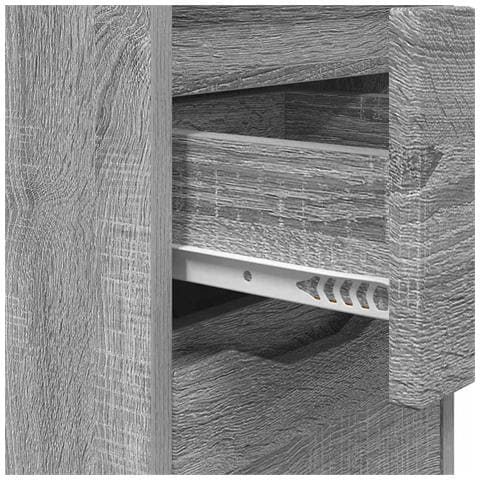 Comodino Grigio Sonoma 30,5 x 30 x 43 cm Legno multistrato - Foto 9