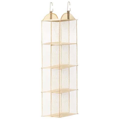 Organizzatore Sospeso A 4 Strati - Tessuto Non Tessuto Per Vestiti, Giocattoli E Accessori Beige - Foto 1