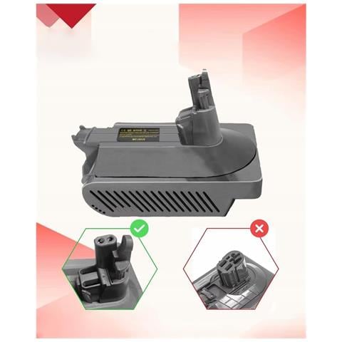 Adattatore Batteria Per Aspirapolvere Compatibile Con Dyson V10 - Compatibile Con Batterie Milwaukee 18v | Materiale Abs, Alta Qualità - Foto 3