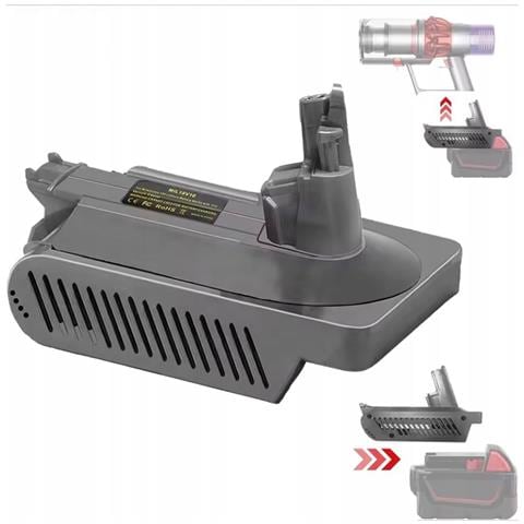 Adattatore Batteria Per Aspirapolvere Compatibile Con Dyson V10 - Compatibile Con Batterie Milwaukee 18v | Materiale Abs, Alta Qualità - Foto 1