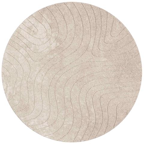 Tappeti per area Rotondo HUARTE Beige Ø 160 CM Poliestere - Foto 1