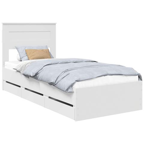 Struttura del letto Bianco 100 x 200 cm Legno Ingegnerizzato - Foto 1