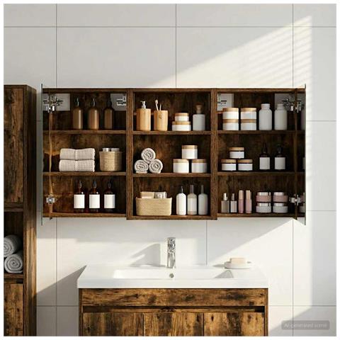 Set di Armadi da Bagno con porta 3 pcs 120 x 10,5 x 60,5 cm - Foto 2