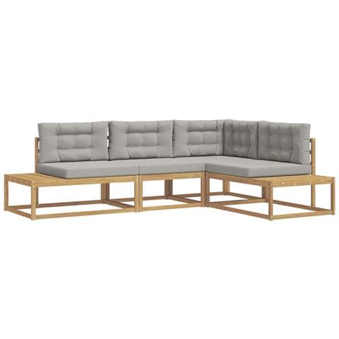 Set di divani da esterno Bianco 277,5 x 198,5 x 73 cm - Foto 1