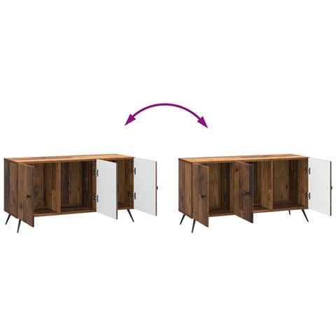 Mobile TV Legno antico 99 x 34,5 x 50 cm Legno ingegnerizzato - Foto 9