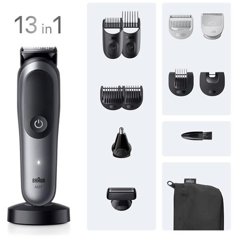 AIO7560 tagliacapelli Nero, Grigio 14 Ioni di Litio - Foto 4