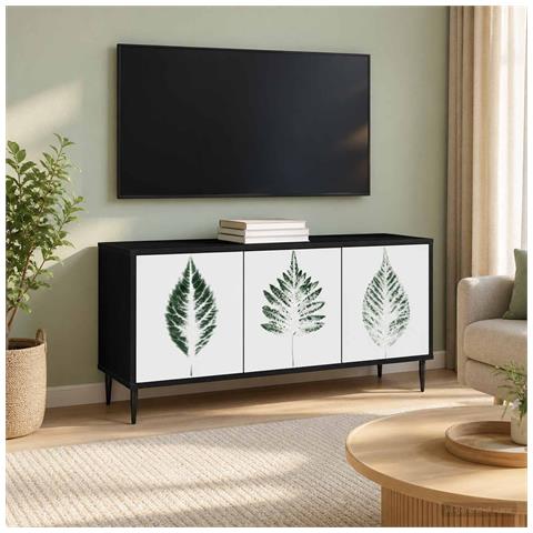 Mobile TV HANAU 102 x 33 x 51 cm Rovere Nero - Foto 2