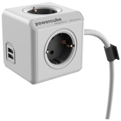 PowerCube Extended USB incl. 1,5 m cavo grigio Type F - Foto 1