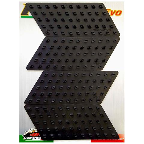 Protezione Serbatoio Antiscivolo Laterale per Moto Race Grip Evo, Nero, 16 x 5,5 cm, 4 Pezzi - Foto 1