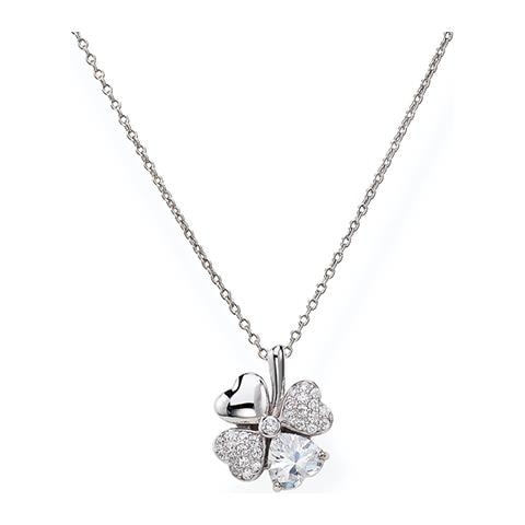 Collana In Argento 925 - Collezione Amore - Colore Rodio - Misura Unica Zirconi Bianchi - Foto 3