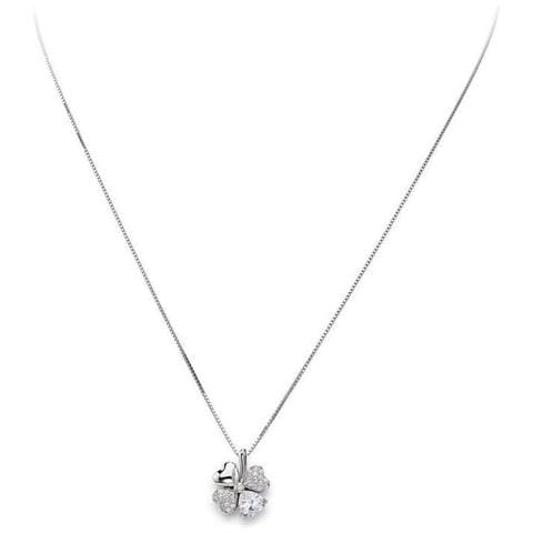 Collana In Argento 925 - Collezione Amore - Colore Rodio - Misura Unica Zirconi Bianchi - Foto 2