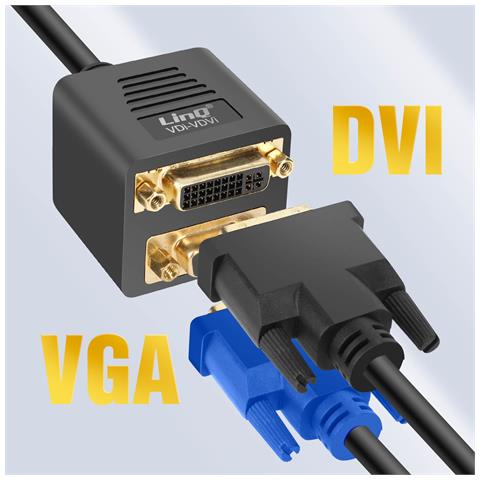 Adattatore Dvi-i Maschio A Vga Femmina A Dvi-i Femmina 33 Cm Dvi-vdvi Nero - Foto 10