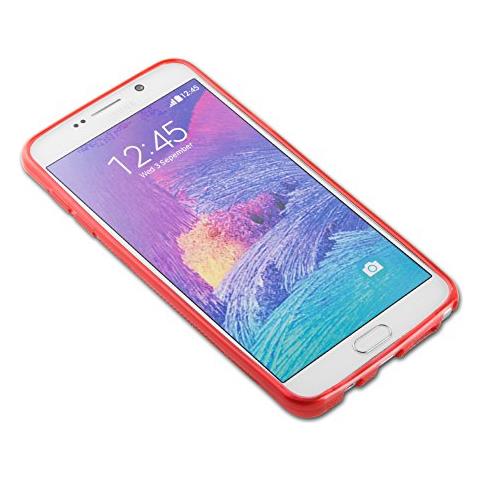 Custodia Compatibile Con Samsung Galaxy Note 5 In Rosso Cremisi - Coperchio Protettivo In Silicone Tpu Flessibile - Foto 2