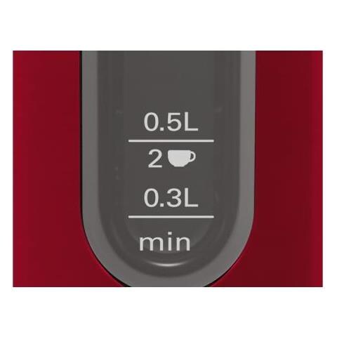 Twk4p434 Bollitore Elettrico 1,7 L Nero, Rosso 2400 W - Foto 3
