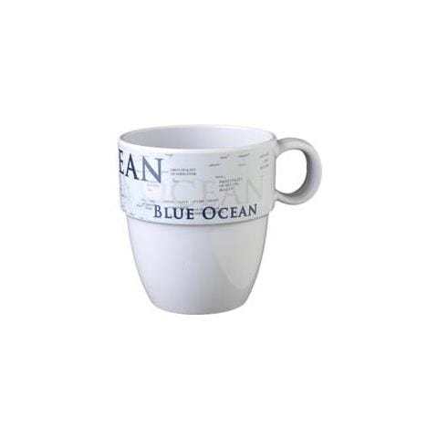 Tazzone Impilabile Melamina Blue Ocean Cl. 30 Bianco Decorato - Foto 1