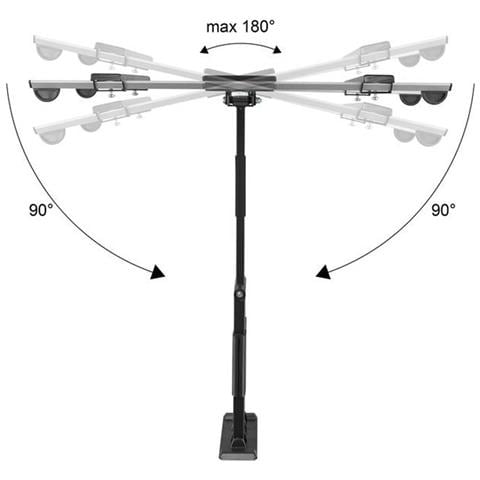 Supporto A Parete Per Monitor Tv 32-60"" Completamenti Mobili, Estensibili, Orientabili, Orientabili, Inclinabili, Girevoli, Ultrapiatti, Slimline-a-466-b - Foto 3